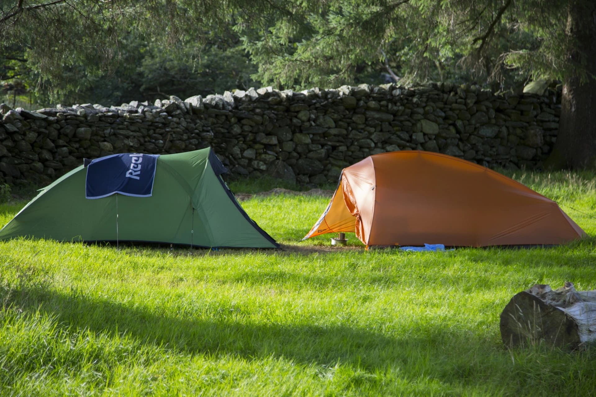 Festival camping tents pitched across the grounds